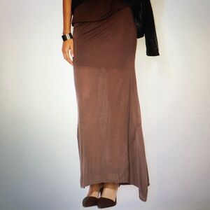 COPY - Heather brand Jersey foldover maxi skirt, size Sm